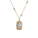 Vintage Mirror Rose Necklaces HEYCUZI