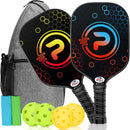PELARD Pickleball Paddles, USAPA Approved Fiberglass Pickleball Paddles Set of 2/4 with Pickleball Rackets, Cooling Towels, Pickleball Bag & Pickleball Balls for Beginners & Pros
