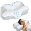 Zibroges Cervical Pillow, Memory Foam Pillow for Neck Head Shoulder Pain Relief Sleeping Supports Your Head, Ergonomic Orthopedic Contoured Cooling Neck Bed Pillow for Side, Back and Stomach Sleepers
