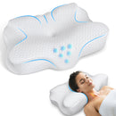 Zibroges Cervical Pillow, Memory Foam Pillow for Neck Head Shoulder Pain Relief Sleeping Supports Your Head, Ergonomic Orthopedic Contoured Cooling Neck Bed Pillow for Side, Back and Stomach Sleepers