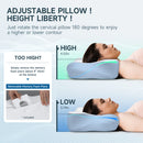 Zibroges Cervical Pillow, Memory Foam Pillow for Neck Head Shoulder Pain Relief Sleeping Supports Your Head, Ergonomic Orthopedic Contoured Cooling Neck Bed Pillow for Side, Back and Stomach Sleepers