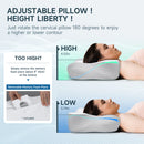 Zibroges Cervical Pillow, Memory Foam Pillow for Neck Head Shoulder Pain Relief Sleeping Supports Your Head, Ergonomic Orthopedic Contoured Cooling Neck Bed Pillow for Side, Back and Stomach Sleepers