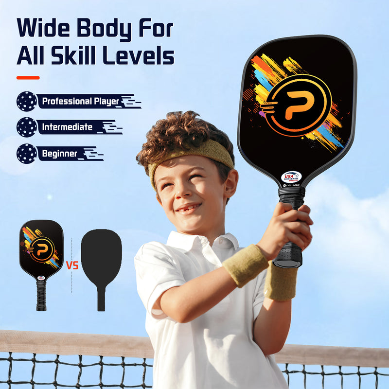 PELARD Pickleball Paddles, USAPA Approved Fiberglass Pickleball Paddles Set of 2/4 with Pickleball Rackets, Cooling Towels, Pickleball Bag & Pickleball Balls for Beginners & Pros