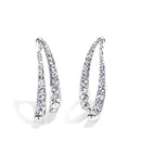 Cross Curved Earrings COMOSO Silver 