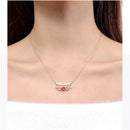 Shiny Colorful Zircon Drop Necklace COMOSO 