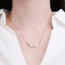 Angel Wings Cubic Zirconia Necklace Heycuzi 