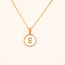 White Shell Letter Necklace HEYCUZI 