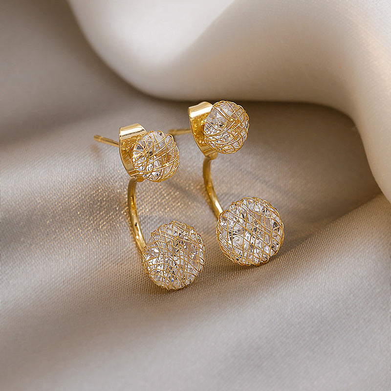 Two Zircon Stud Earrings COMOSO 