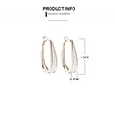 Woven Mesh Oval Hoops COMOSO 