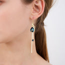 Peacock Crystal Earrings COMOSO 