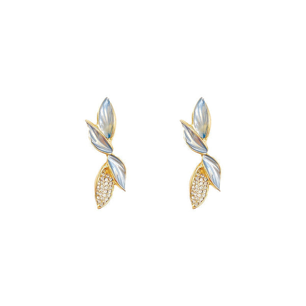 Shiny Leaf Inspiration Earrings COMOSO 