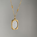 Vintage Mirror Rose Necklaces HEYCUZI 