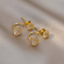 Two Zircon Stud Earrings COMOSO 