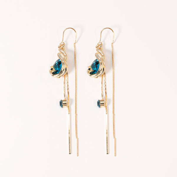 Peacock Crystal Earrings COMOSO 