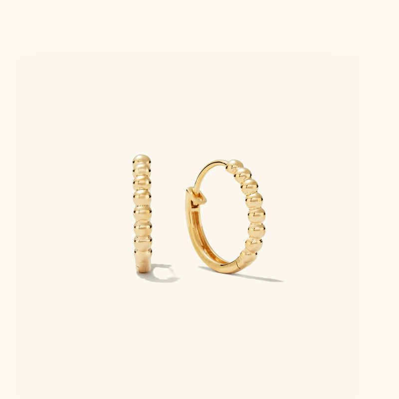 Beaded Huggie Hoops Heycuzi 