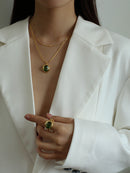 Spring Olive Green Necklace Heycuzi 