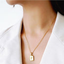 White Shell Letter Necklace HEYCUZI 