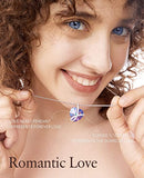 Crystal Heart Pendant Necklace COMOSO 