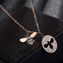 Titanium Rose Gold Bee Necklace HEYCUZI 