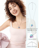 Crystal Heart Pendant Necklace COMOSO 