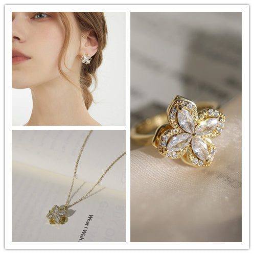 Rotating Flower Set HEYCUZI A Set Gold 