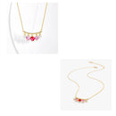 Shiny Colorful Zircon Drop Necklace COMOSO 