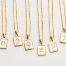 White Shell Letter Necklace HEYCUZI 
