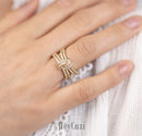 Knotted Zircon Ring HEYCUZI 
