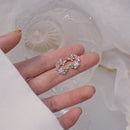 Vintage Floral Butterfly Earrings COMOSO GREEN 