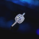 HeyCuzi Square Moissanite Rings