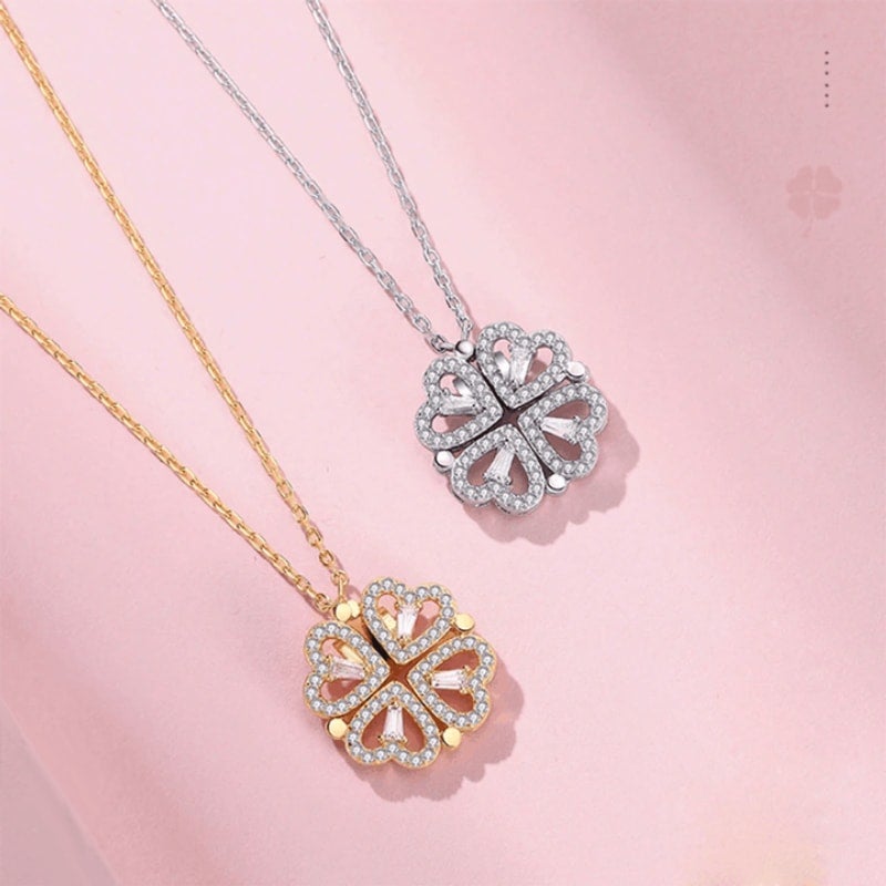 ☘Four-Leaf Heart Shape Necklace COMOSO 