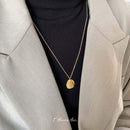 Golden Shell Necklace HEYCUZI 