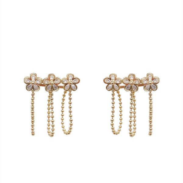 Five-Clover Fringe Earrings COMOSO 