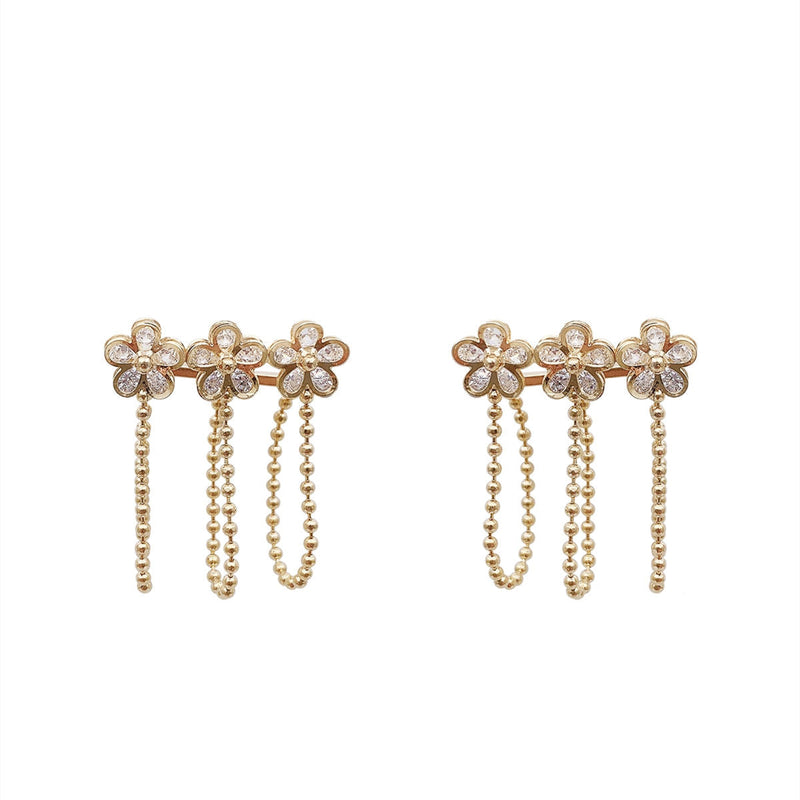 Five-Clover Fringe Earrings COMOSO 