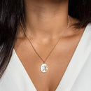 Oval Brand Sun Medal Pendant Necklace HEYCUZI 