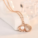 Shell Cubic Zirconia Necklace Heycuzi 