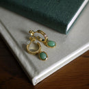 Emerald 18K Gold Hoops HEYCUZI 