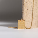 Vintage Square Checkerboard Necklace HEYCUZI 