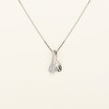 Full Diamond Fork Spoon Clavicle Necklace COMOSO SILVER 