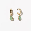 Emerald 18K Gold Hoops HEYCUZI 