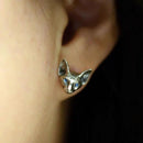 Silver Sphinx hairless Cat Earrings doper!ch 