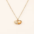 Shell Cubic Zirconia Necklace Heycuzi Gold 