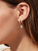 Emerald 18K Gold Hoops HEYCUZI 