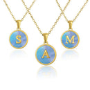 White Shell Letter Necklace HEYCUZI 