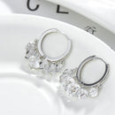 Shiny Transparent Zircon Drop Earrings COMOSO 