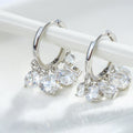 Shiny Transparent Zircon Drop Earrings COMOSO 