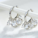 Shiny Transparent Zircon Drop Earrings COMOSO 