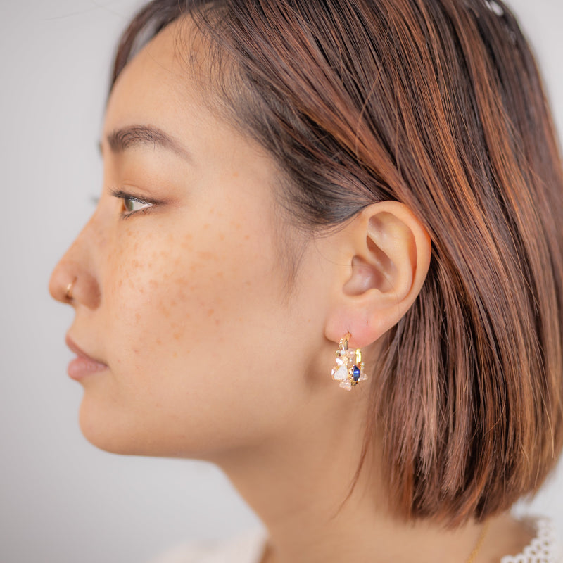 Vintage Crystal Flower Earrings COMOSO 