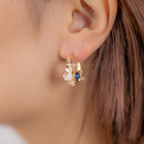 Vintage Crystal Flower Earrings COMOSO 