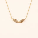 Angel Wings Cubic Zirconia Necklace Heycuzi 